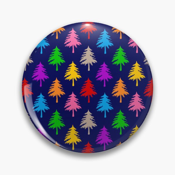Item preview, Multicolored Pine Cone Trees - Blue  designed and sold by PatternTitan.