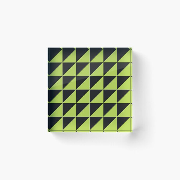 Item preview, Black And Lime Triangle Mosaic Pattern designed and sold by pattern-archive.