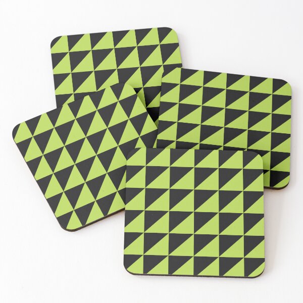 Item preview, Black And Lime Triangle Mosaic Pattern designed and sold by pattern-archive.