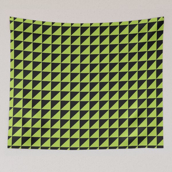 Item preview, Black And Lime Triangle Mosaic Pattern designed and sold by pattern-archive.