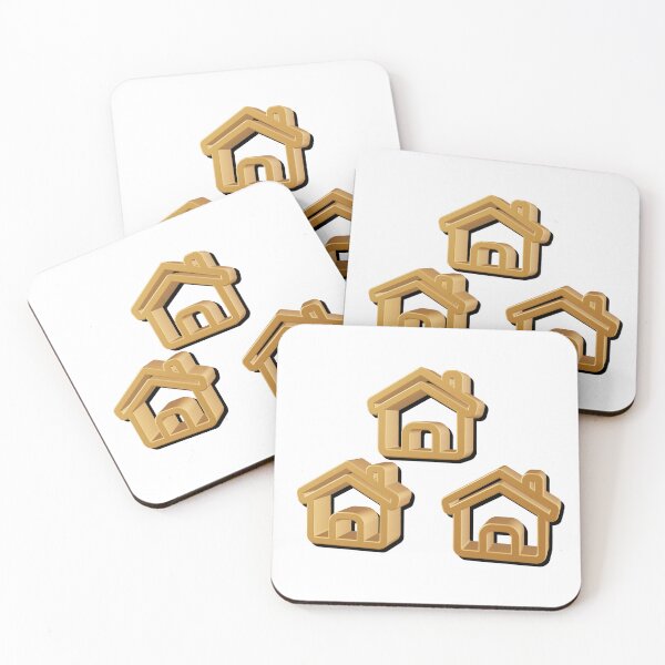 Item preview, 3D Golden House Icons Minimalist Real Estate Sticker designed and sold by simranart111.