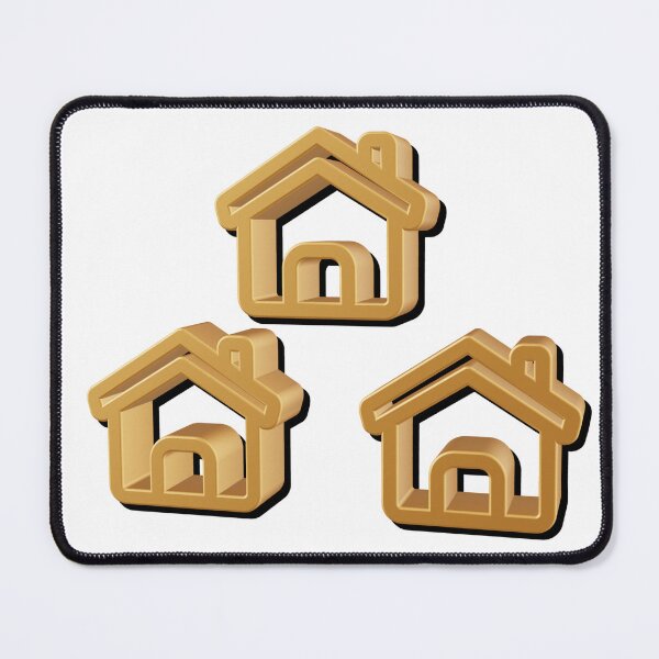 Item preview, 3D Golden House Icons Minimalist Real Estate Sticker designed and sold by simranart111.