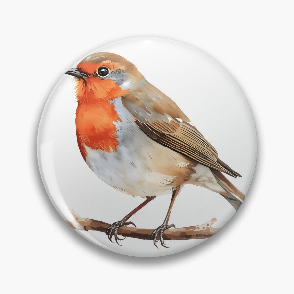 Item preview, Robin Bird Watercolor Painting designed and sold by RawNaturePrints.