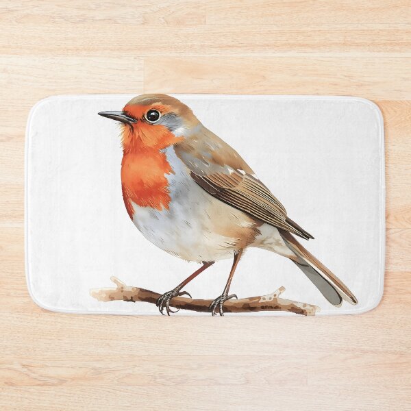 Item preview, Robin Bird Watercolor Painting designed and sold by RawNaturePrints.