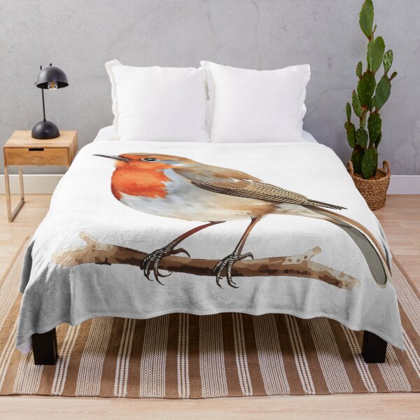 Item preview, Pintura de acuarela de un petirrojo designed and sold by RawNaturePrints.
