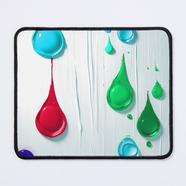 Item preview, Abstract 3D Paint Drips Red Green and Turquoise Blue designed and sold by Ingorgia Studio.