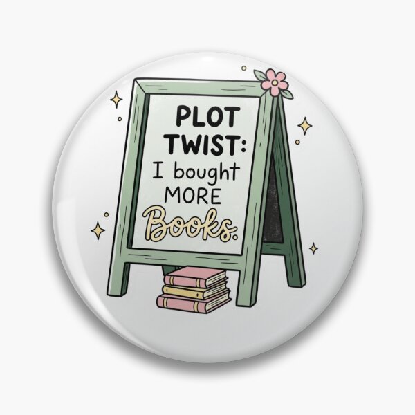 Item preview, Plot Twist I Bought More Books - Funny Bookworm Meme Cute BookTok Reading Decal designed and sold by raedattia.