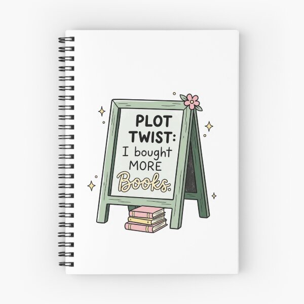 Item preview, Plot Twist I Bought More Books - Funny Bookworm Meme Cute BookTok Reading Decal designed and sold by raedattia.