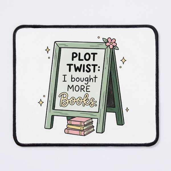 Item preview, Plot Twist I Bought More Books - Funny Bookworm Meme Cute BookTok Reading Decal designed and sold by raedattia.