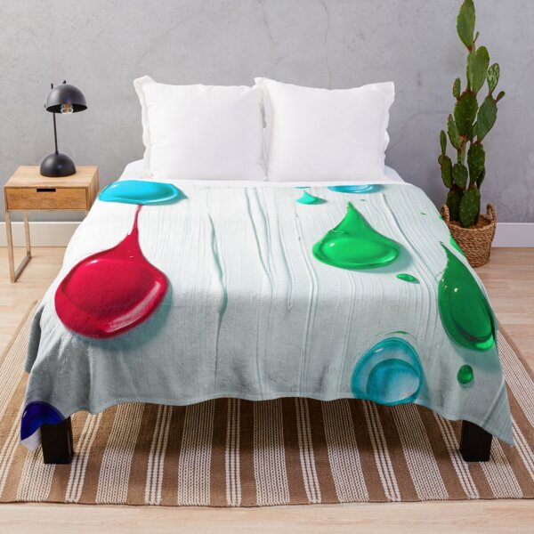 Item preview, Abstract 3D Paint Drips Red Green and Turquoise Blue designed and sold by Ingorgia Studio.