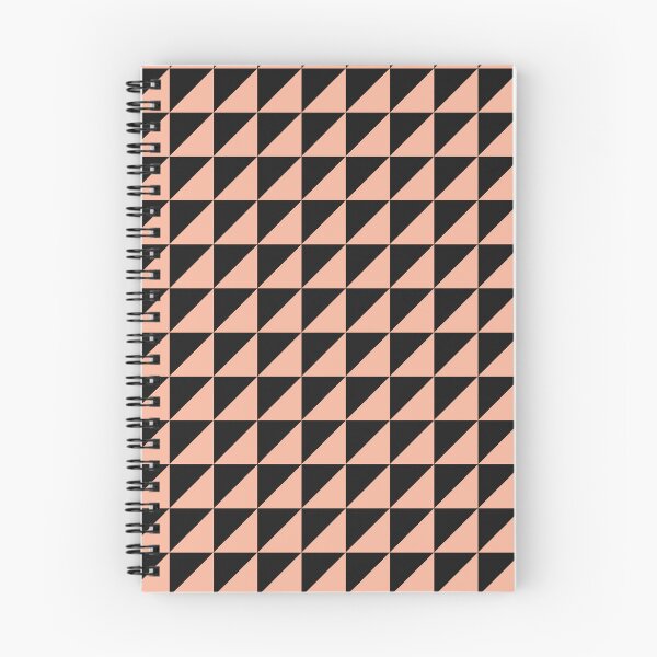 Item preview, Black And Peach Triangle Mosaic Pattern designed and sold by pattern-archive.