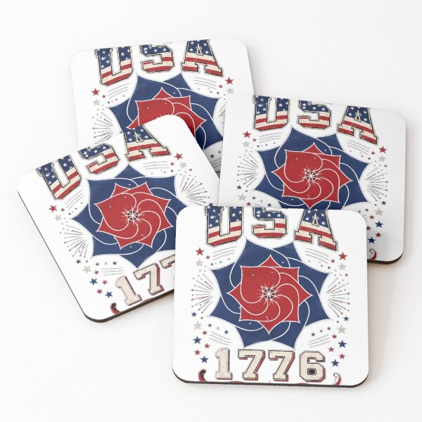 Item preview, Title: USA 1776 Patriotic Mandala PNG | Vintage American Flag Flower Design | 4th of July Varsity Style Sublimation | Fireworks Stars Tshirt Design designed and sold by Igrowlab254.