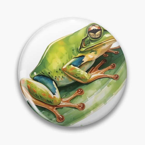 Item preview, Tree Frog Watercolor Painting designed and sold by RawNaturePrints.