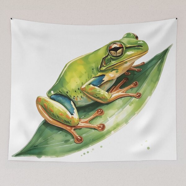 Item preview, Tree Frog Watercolor Painting designed and sold by RawNaturePrints.