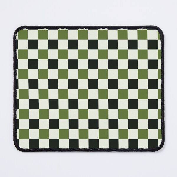 Artikelvorschau, Nahtloses Schachbrettmuster in Waldgrün, Olivgrün und Elfenbein | Modernes geometrisches Quadratmuster entworfen und verkauft von ViviNyks.