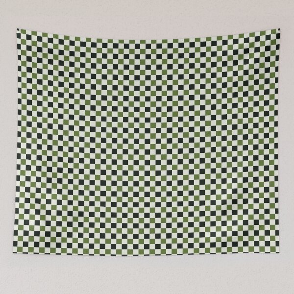 Item preview, Seamless Forest Green, Olive and Ivory Checkerboard Pattern | Modern Geometric Square Background designed and sold by ViviNyks.