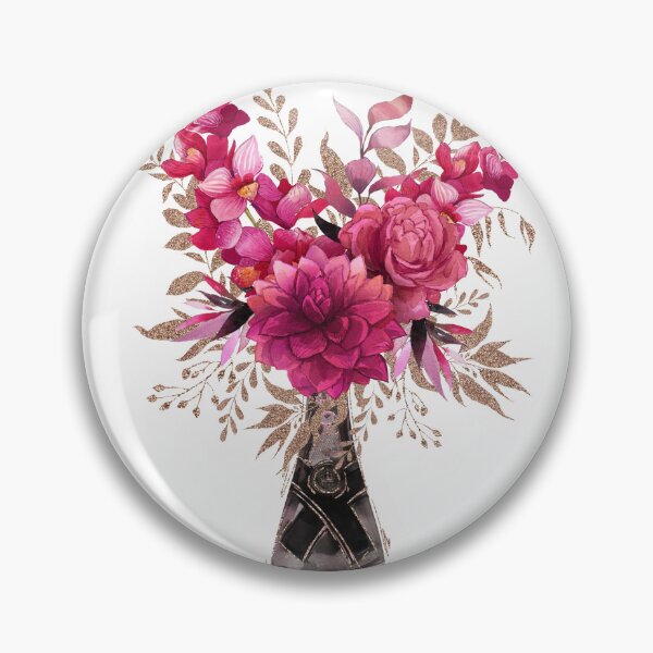 Item preview, Elegant Champagne Bottle Burgundy Floral Bouquet Sticker designed and sold by simranart111.