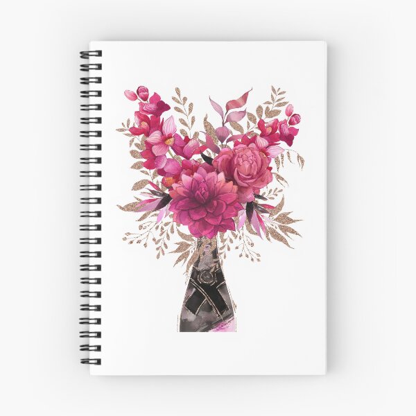 Item preview, Elegant Champagne Bottle Burgundy Floral Bouquet Sticker designed and sold by simranart111.