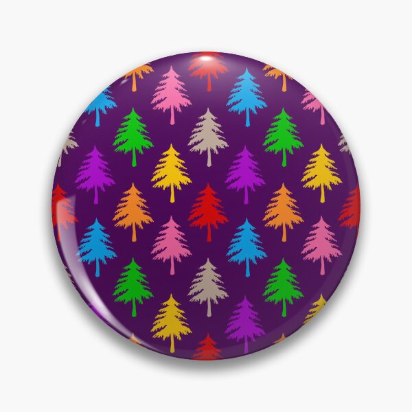 Item preview, Multicolored Pine Cone Trees - Purple  designed and sold by PatternTitan.