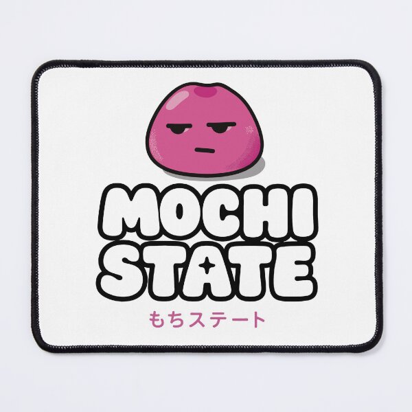 Item preview, Mochi State Bold Logo with Pink Kawaii Mochi Character designed and sold by TheUnraveled.
