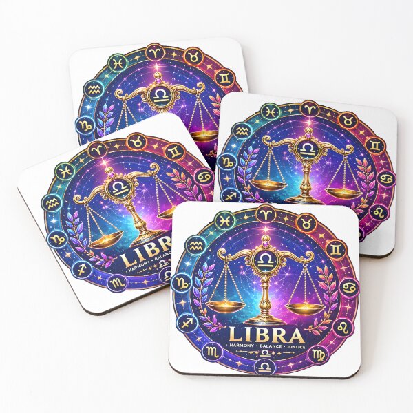 Item preview, Libra Harmony Balance Justice All Zodiac Galaxy Art designed and sold by Zodiac Celestial Art.