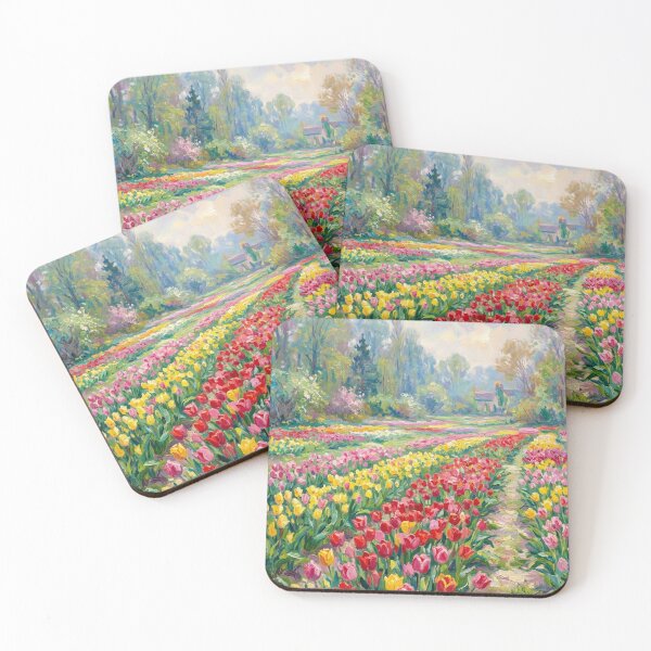 Item preview, Vibrant Tulips Flower Garden Print designed and sold by randyknudsen.