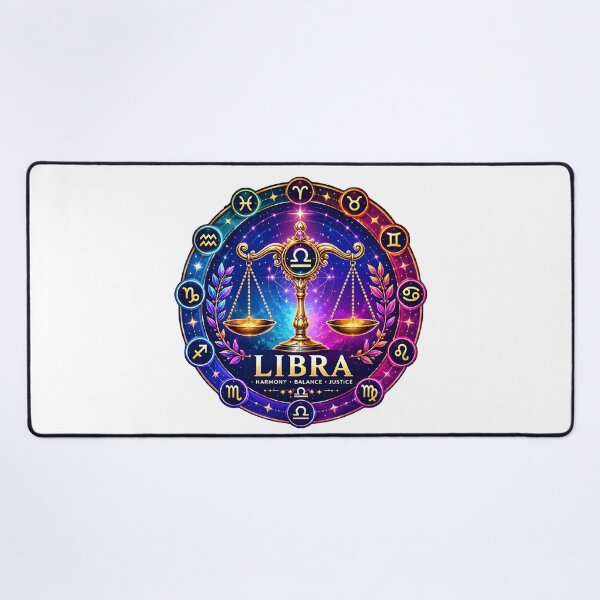 Item preview, Libra Harmony Balance Justice All Zodiac Galaxy Art designed and sold by Zodiac Celestial Art.