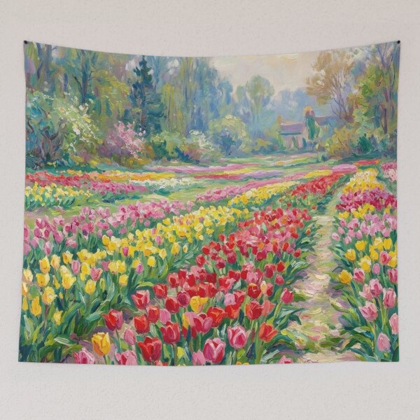Item preview, Vibrant Tulips Flower Garden Print designed and sold by randyknudsen.