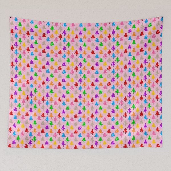 Item preview, Multicolored Pine Cone Trees - Pink  designed and sold by PatternTitan.