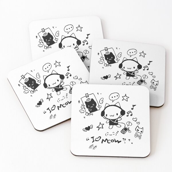 Item preview, Kawaii Y2K Cyber Grunge Headphones Cat Doodle I Love Meow designed and sold by Krasnovaovaova.