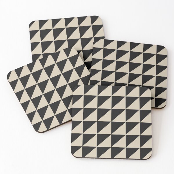 Item preview, Black And Sand Triangle Mosaic Pattern designed and sold by pattern-archive.