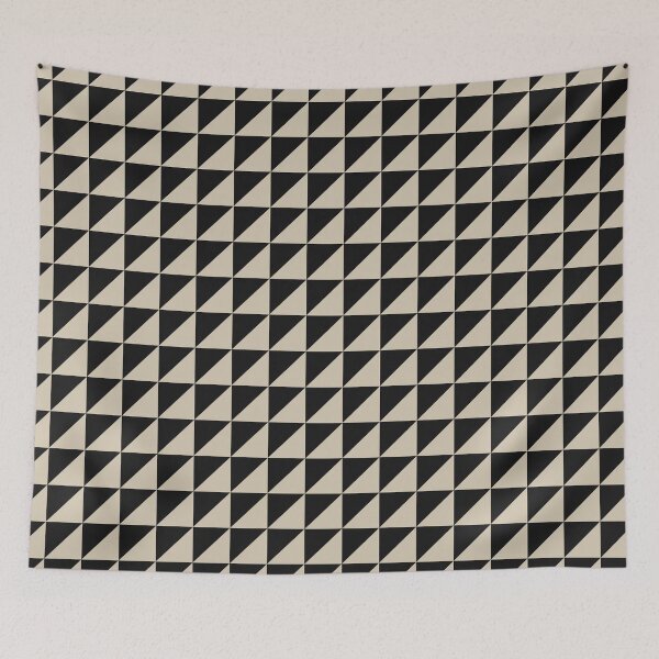Item preview, Black And Sand Triangle Mosaic Pattern designed and sold by pattern-archive.