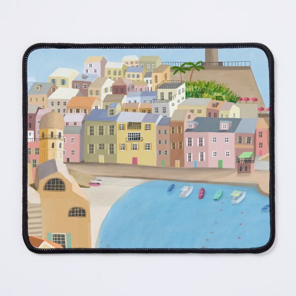Item preview, Vernazza, Italian Coastal Village in Pastel Colors by Artist Carla Daly designed and sold by Carla Daly.