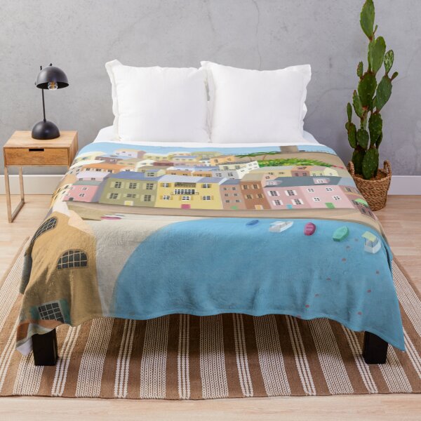Item preview, Vernazza, Italian Coastal Village in Pastel Colors by Artist Carla Daly designed and sold by Carla Daly.