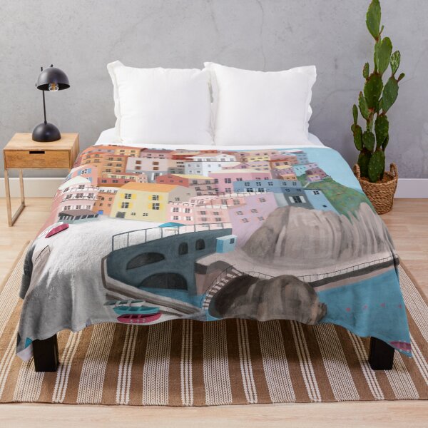 Item preview, Manarola, Italy Coastal Village Illustrated by Artist Carla Daly designed and sold by Carla Daly.