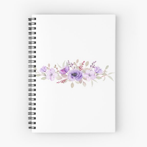 Item preview, Soft Lavender and Purple Watercolor Flower Garland Sticker designed and sold by simranart111.