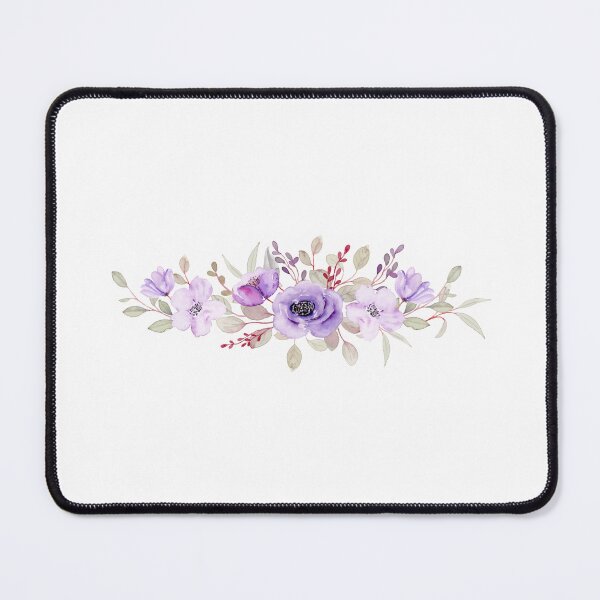 Item preview, Soft Lavender and Purple Watercolor Flower Garland Sticker designed and sold by simranart111.