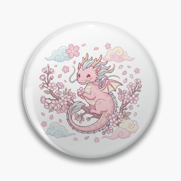 Item preview, Cute Pastel Dragon and Cherry Blossom Castle designed and sold by ajamzbox.