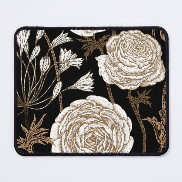 Item preview, Luxury Black, White and Gold Floral Seamless Design designed and sold by SugarCore.