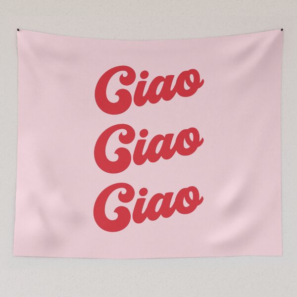 Item preview, Ciao repeating text (Pink Tone) designed and sold by Paigaam.