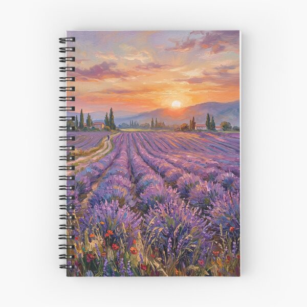 Item preview, French Lavender Fields Golden Hour Art designed and sold by randyknudsen.