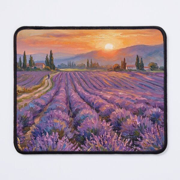 Item preview, French Lavender Fields Golden Hour Art designed and sold by randyknudsen.