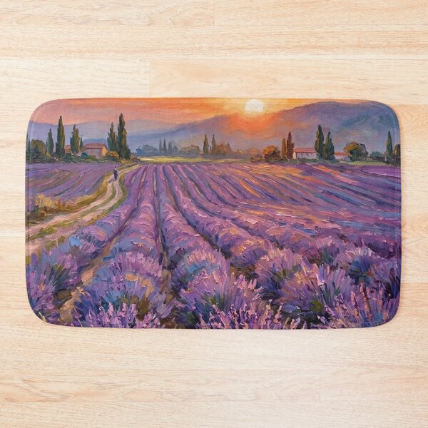 Item preview, French Lavender Fields Golden Hour Art designed and sold by randyknudsen.
