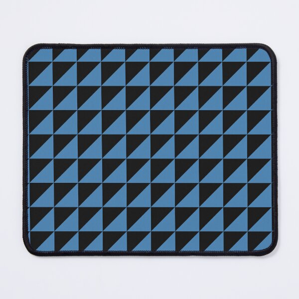 Item preview, Black And Steel Blue Triangle Mosaic Pattern designed and sold by pattern-archive.