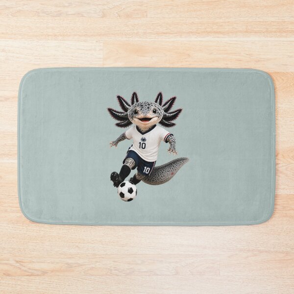 Item preview, Cute England Axolotl Soccer Mascot – Number 10 Football Fan Cartoon designed and sold by MonsoonInkX.