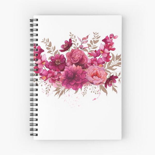 Item preview, Vibrant Burgundy and Magenta Watercolor Floral Sticker designed and sold by simranart111.