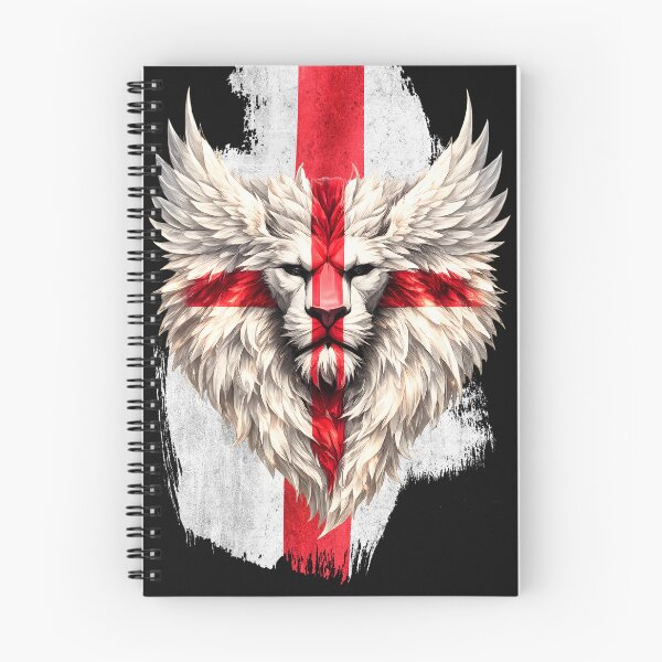 Item preview, England British St George Lion Wings Face Union Flag | English Patriotic UK Lion Artwork designed and sold by Genius Geek.