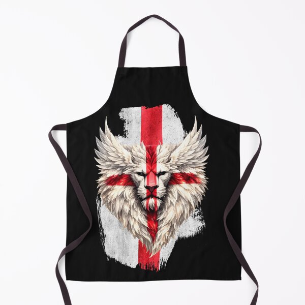 Item preview, England British St George Lion Wings Face Union Flag | English Patriotic UK Lion Artwork designed and sold by Genius Geek.
