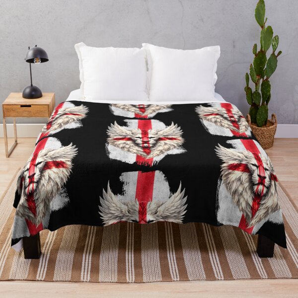Item preview, England British St George Lion Wings Face Union Flag | English Patriotic UK Lion Artwork designed and sold by Genius Geek.