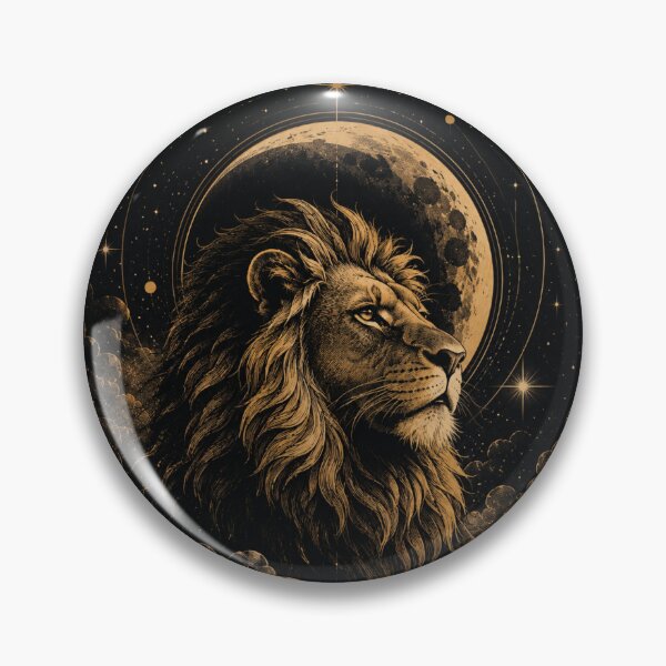 Item preview, Moon Lion | Golden Cosmic King Design designed and sold by LeonixPrint.